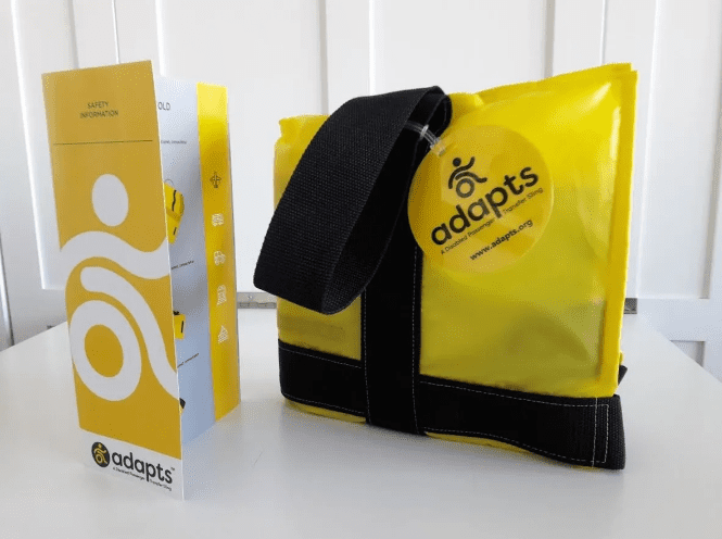 Adapts Portable Sling bag yellow and black