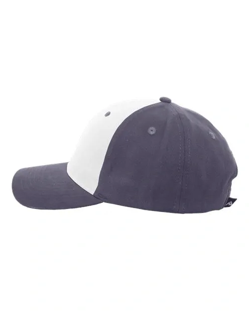 Side view of Hat in Grey and white