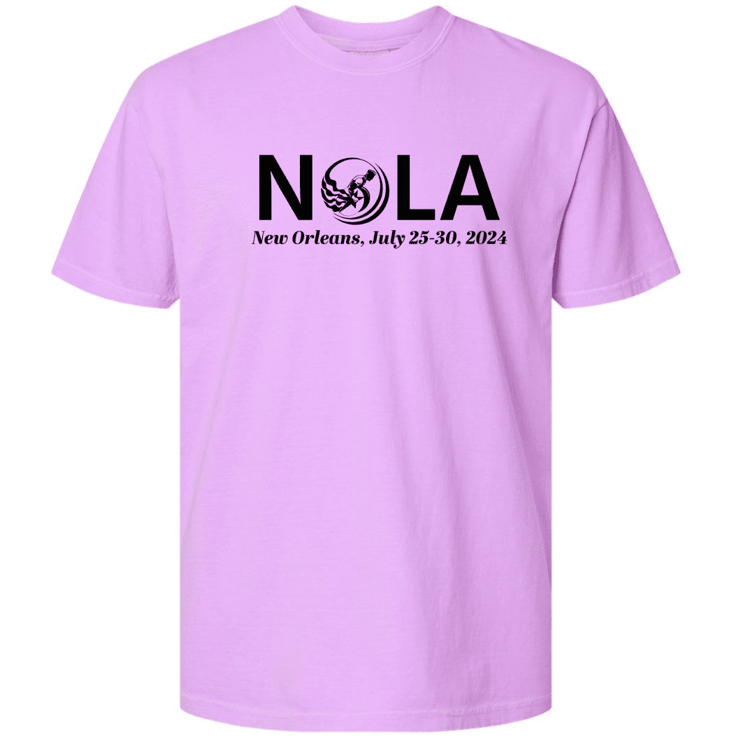 Neon Violet Lounge Tee with Sports Badge - Wheelers Depot