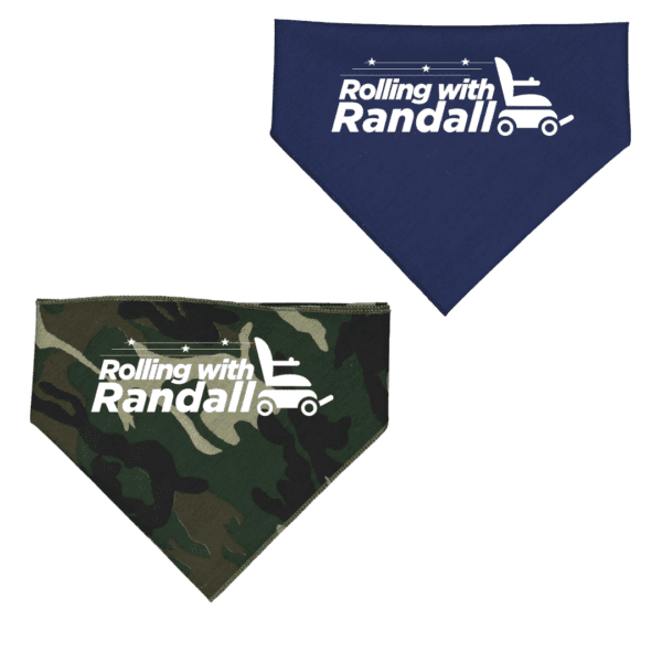 Rolling with Randall Dog Navy Bandana