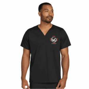 Mens Black Wink Scrub Top