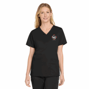 Womens Black Wink Scrub Top