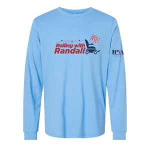 Rolling with Randall Long Sleeve Carolina Blue Tee